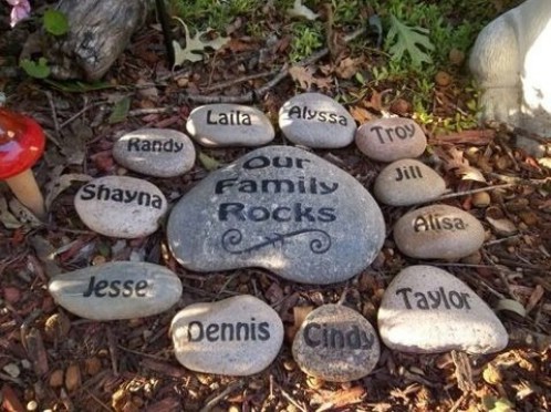 Engrave stones for your garden.