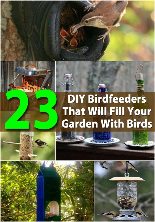 Amazing DIY birdfeeders.