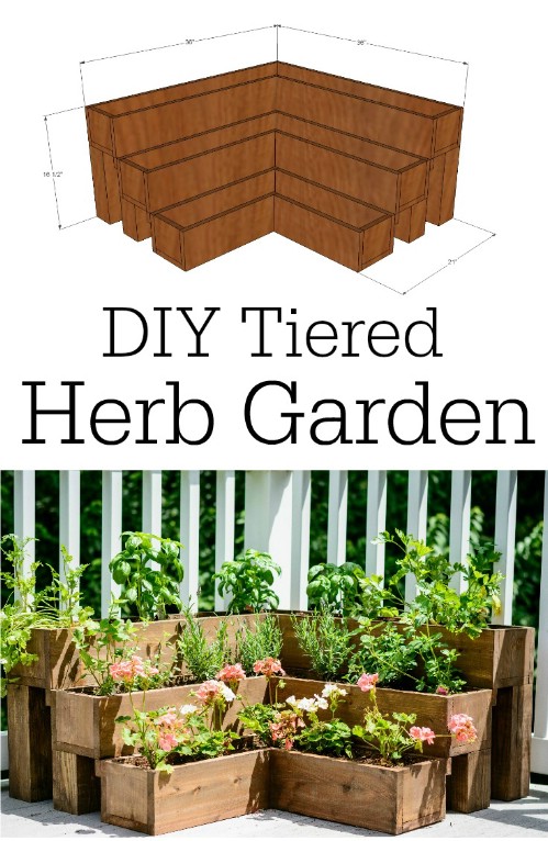 Make a beautiful tiered herb garden.