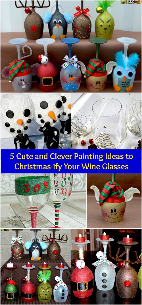 5 Cute and Clever Painting Ideas to Christmas-ify Your Wine Glasses