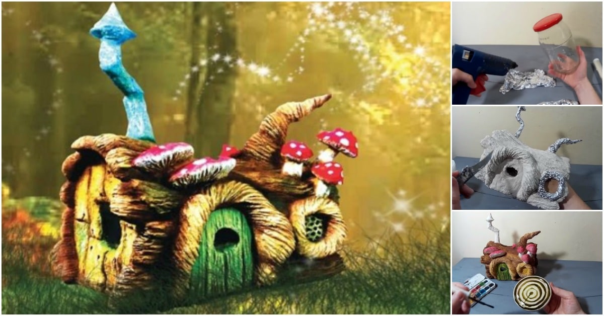 How to Turn a Glass Jar Into a Beautiful Fairy House {Video Tutorial