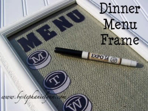 Erasable Dinner Menu