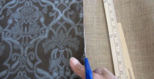 Stenciled Burlap Placemats