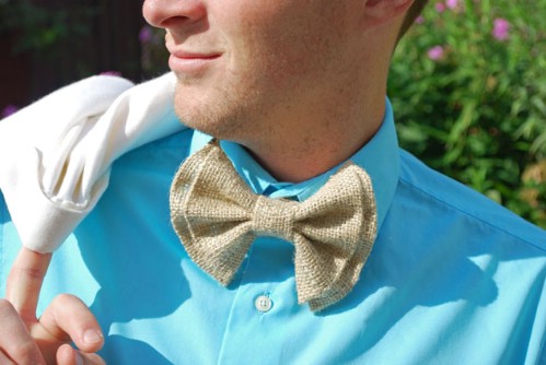 No-Sew Burlap Bow Ties