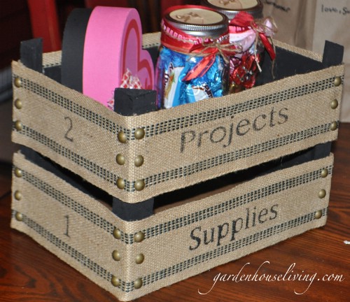 Burlap Project Bin