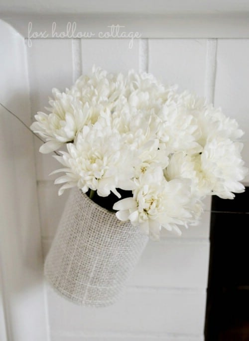 Burlap and Tin Can Vase Garland