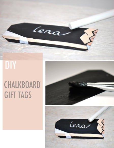 Make chalkboard gift tags.