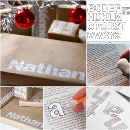 Amazingly awesome typographic gift wrap