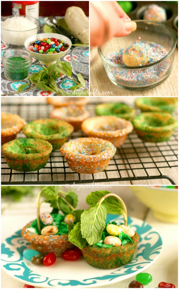 Cute Easter Basket Cookies with Mint Handles {Recipe and Instructions ...