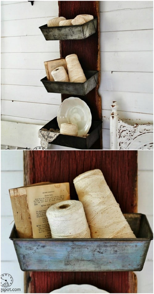 Bread tin wall bins - 50 Decorative Rustic Storage Projects For a Beautifully Organized Home