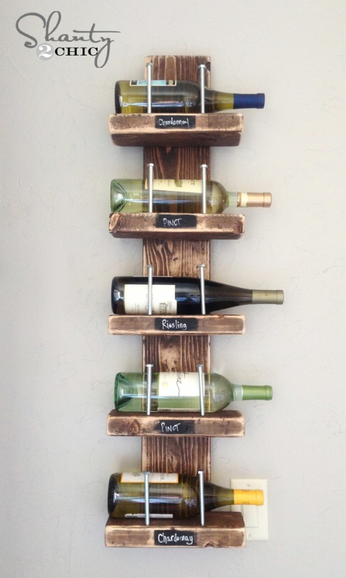 Simple wine rack - 50 Decorative Rustic Storage Projects For a Beautifully Organized Home