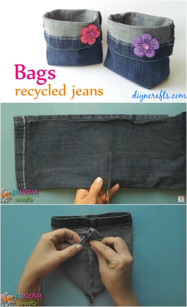 How to Make Adorable Bags from Repurposed Jeans - DIY & Crafts