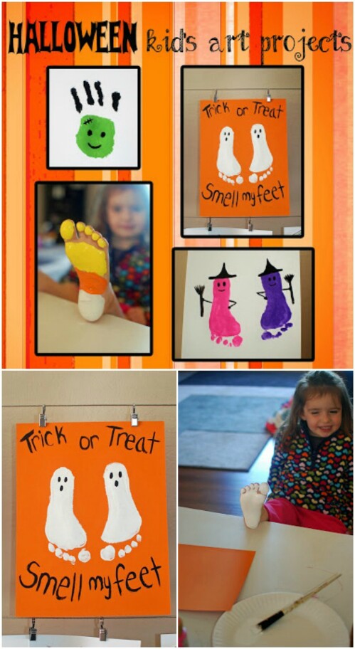20 Spooky And Fun Handprint And Footprint Halloween Crafts - DIY & Crafts