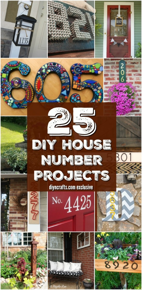 25 Creative And Unique Projects For Beautifully Displaying House   House Number Diy Projects P 