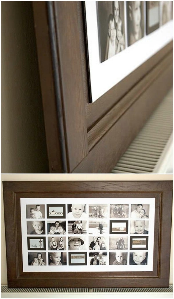 Using Old Cabinet Door For Window Window Frame With Grapevine