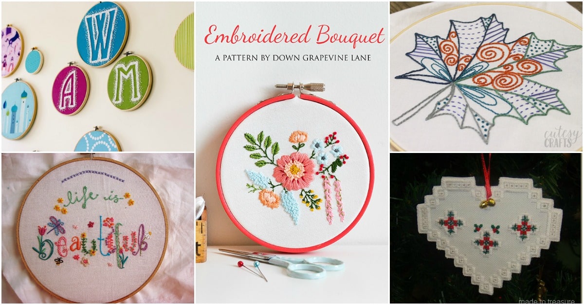 25 Easy Embroidery Projects For Beginners With Free ...