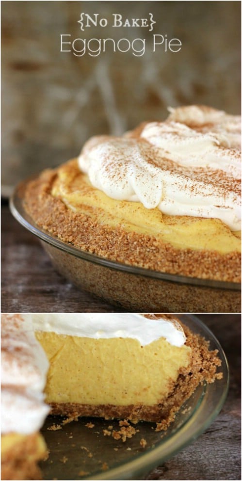 Easy No Bake Eggnog Pie