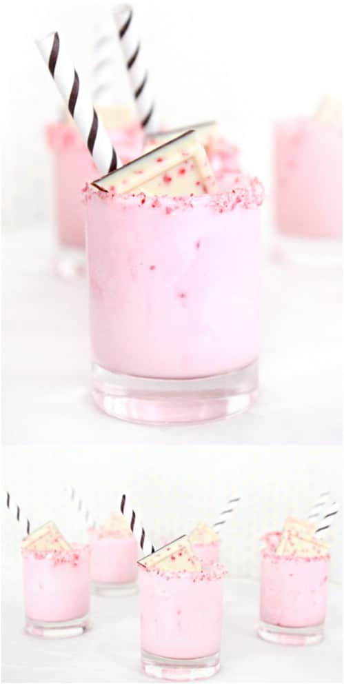 Eggnog Peppermint Milkshakes