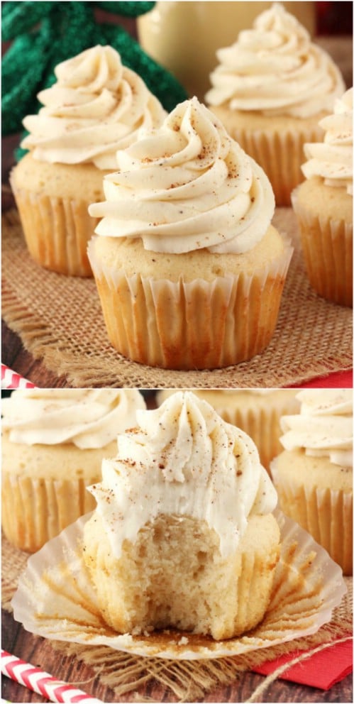 Simple Eggnog Cupcakes