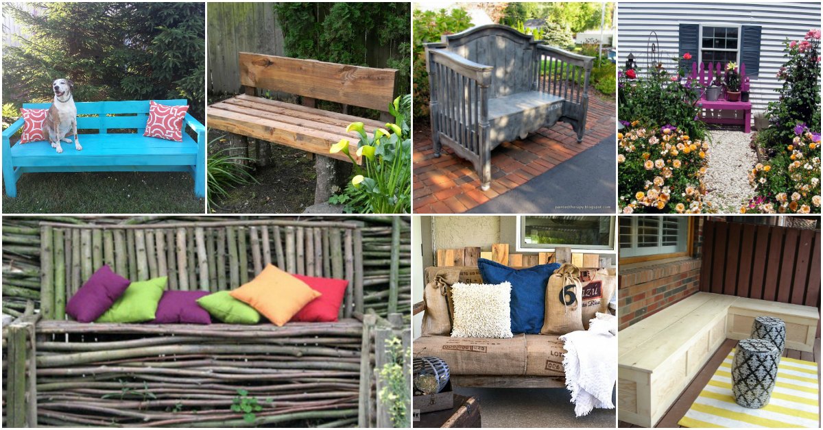 18 Decorative DIY Garden Benches That Add Warmth And Comfort To Your
