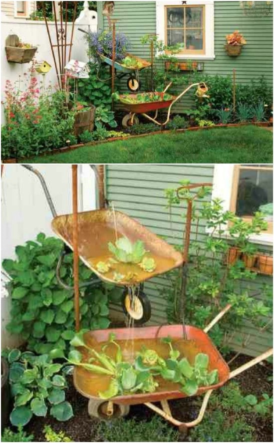 15 DIY Wheelbarrow Repurposing Ideas