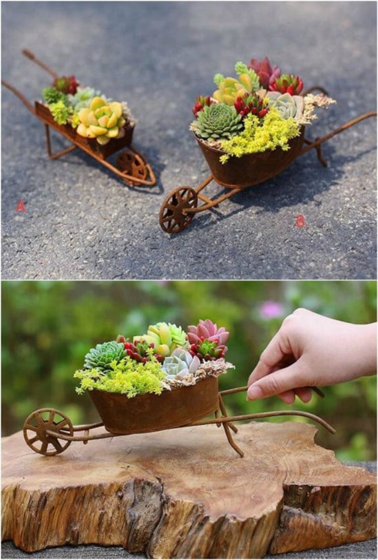 15 DIY Wheelbarrow Repurposing Ideas