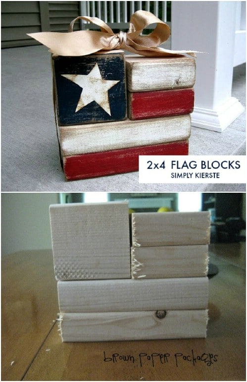 16 DIY Rustic Wooden Fourth Of July Decor Ideas