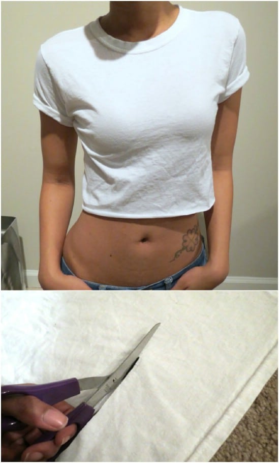 Simple No Sew Crop Tee