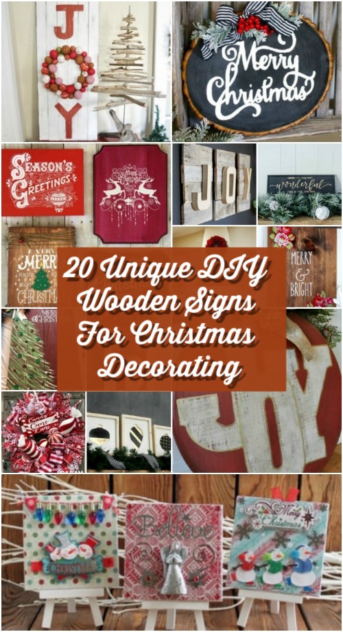 20 Unique DIY Wooden Signs For Christmas Decorating - DIY 