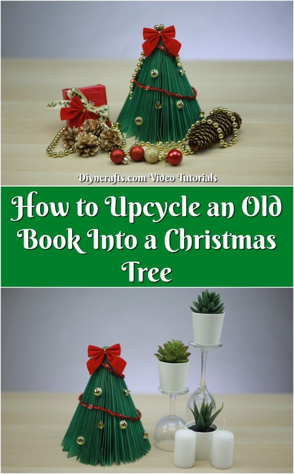 how-to-upcycle-an-old-book-into-a-christmas-tree-diy-crafts