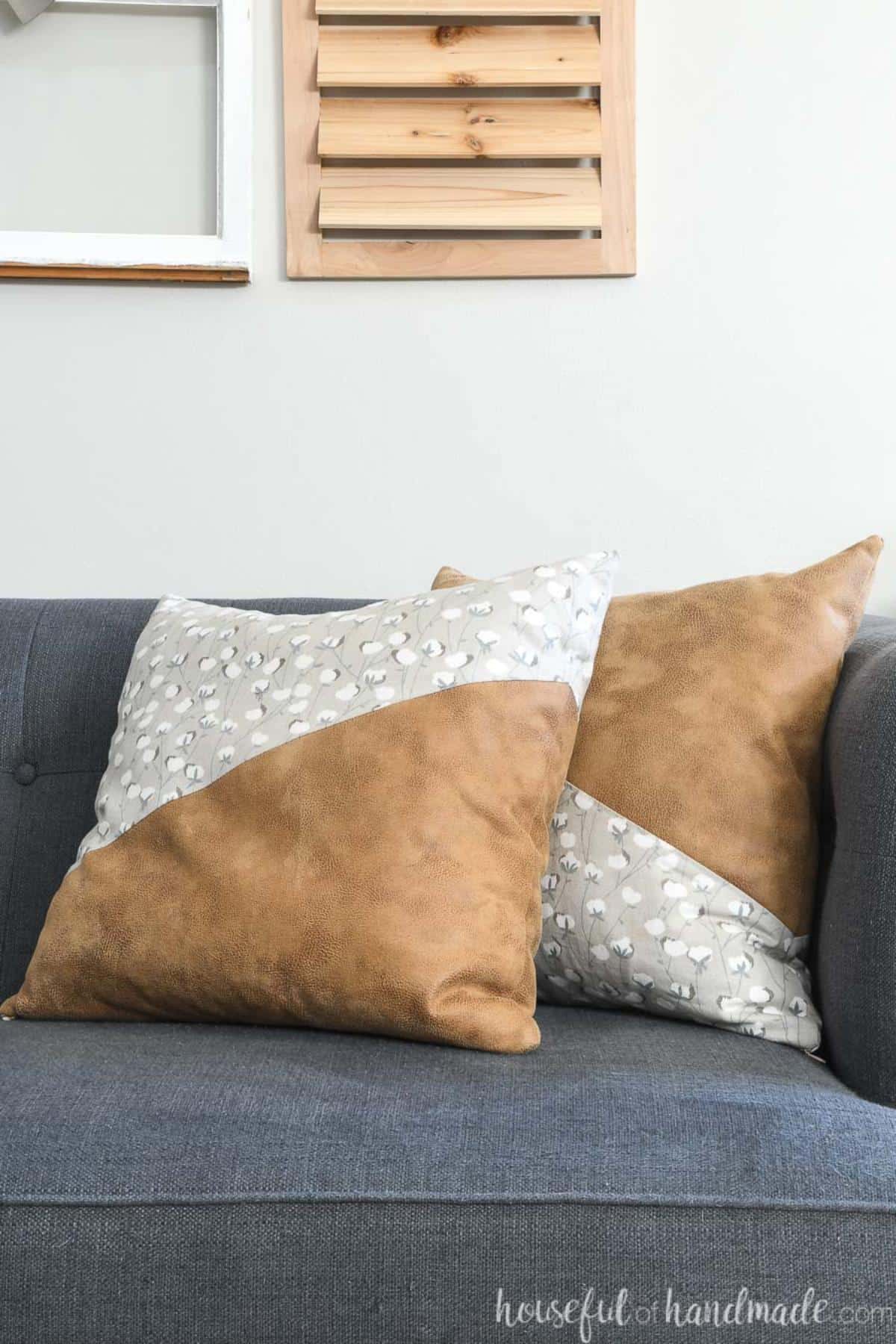 Stunning DIY Decorative Leather Throw Pillows