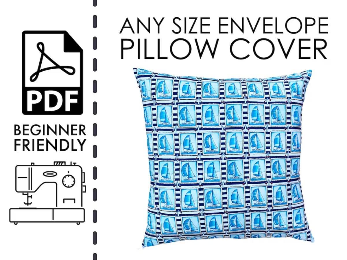 Easy 10-Minute Envelope Pillow Cover plan.