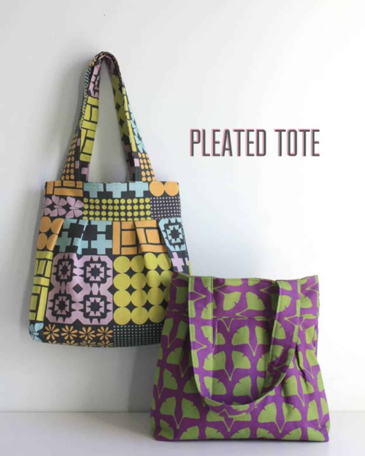 DIY Pleated Tote Bags