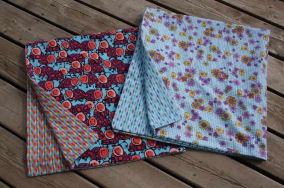 Extra-Large, Reversible, Flannel Receiving Blankets for Baby